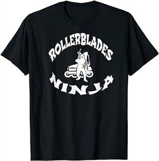 Inline Skater Rollerblades Ninja WHT Inline Skates Basic Pun TShirt
