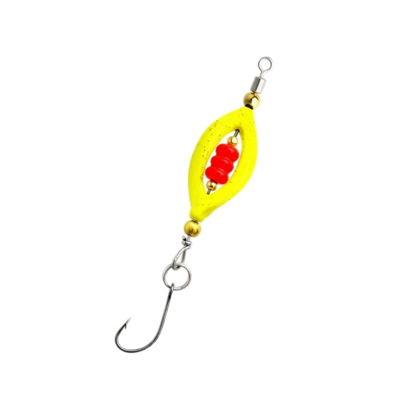 Inline Spinner Fishing Lure 7 2 cm 3 5 g Sequin Rotating Spoon with Treble Free Single Hook for Bass Perch and Trout