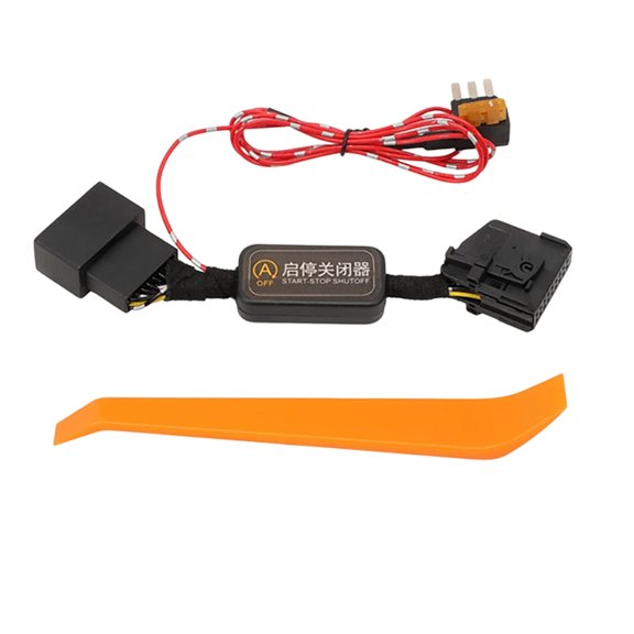 Inline Start Stop Bypass Harness 5.9 In Wiring Module With Black Connectors Red Wires for Garage Install Daily Driving and Vehicle Replacement Work