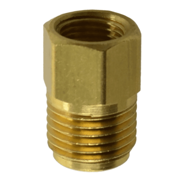 Inline Tube Replacement for Brass Adapter Male 9/16"-18 to Female 3/8"-24