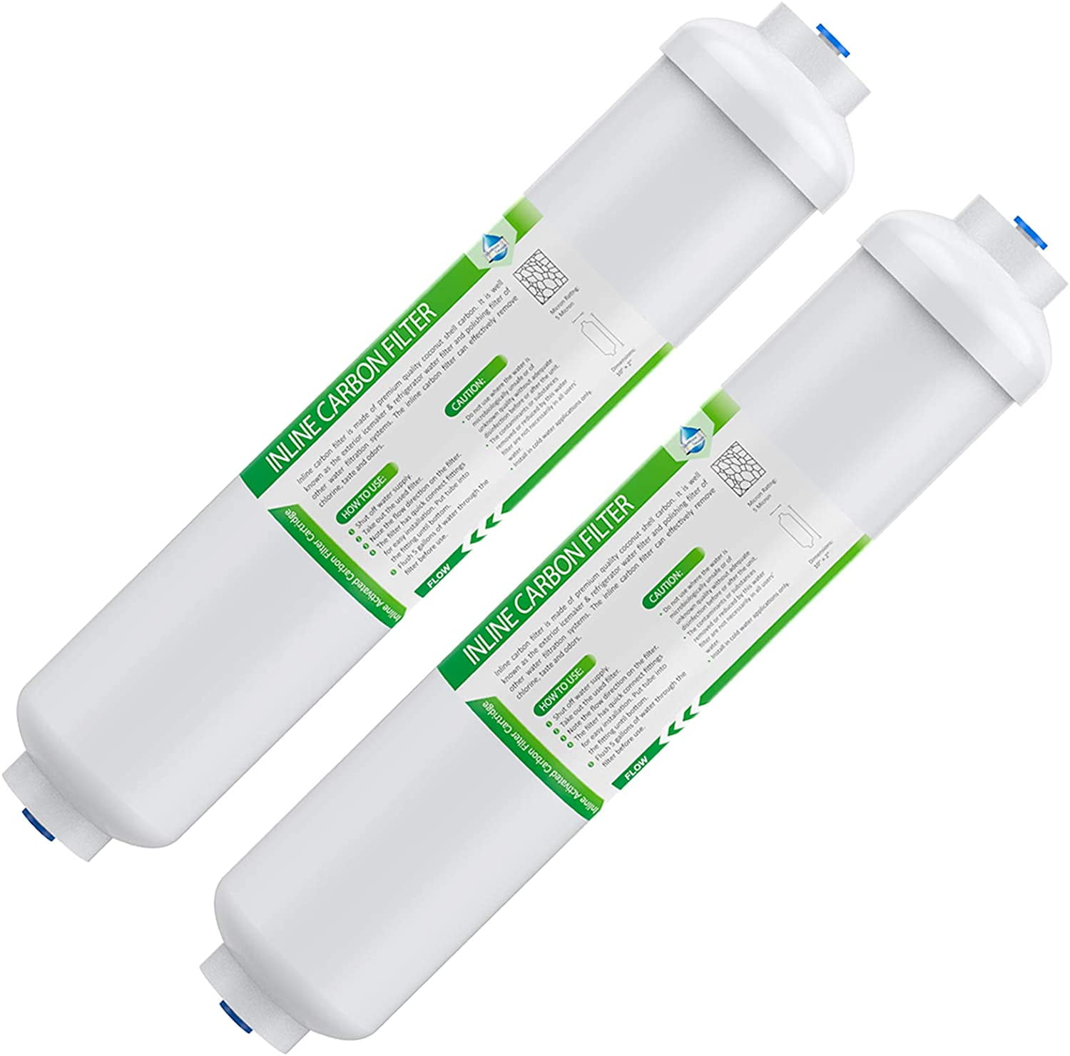 Inline Water Filter, Membrane Solutions 10 X 2 with 1/4 Quick-Connect  Water Filter Replacement Cartridge Inline Filter for Refrigerator, Ice  Maker