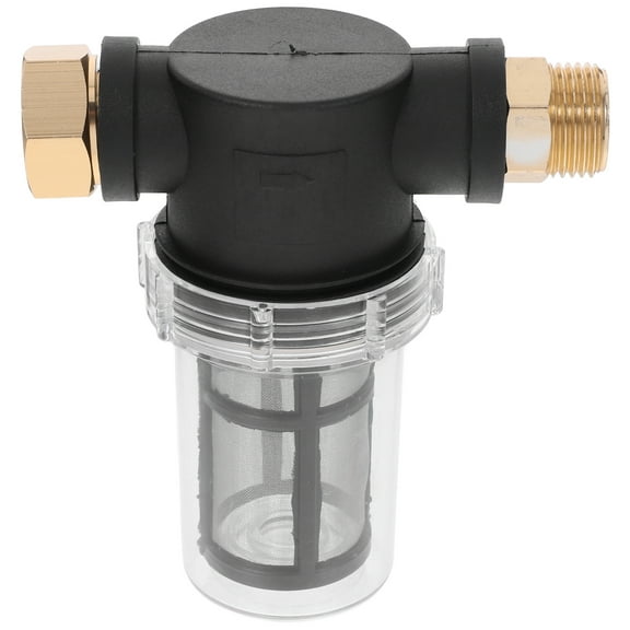 Inline Water Filter for Washing Machine Hose Pool Jug Black