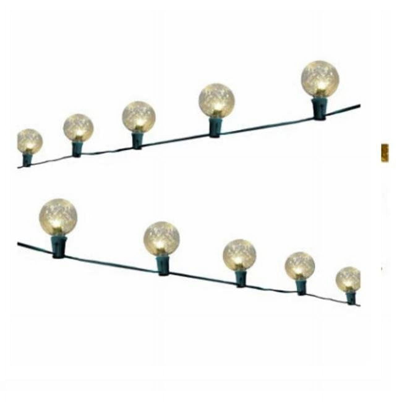 Cool White Faceted Oversized LED Outdoor Christmas String Lights