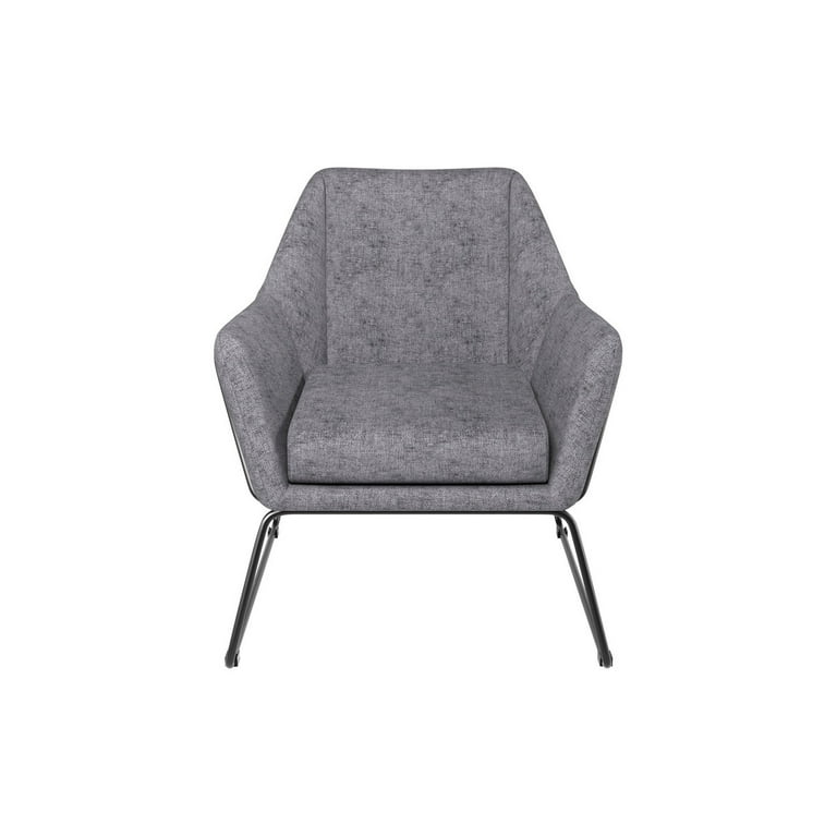 Inmod Mid-Century Modern Norwood Chenille Lounge Chair, Grey