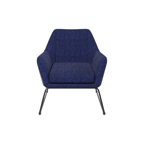 Inmod Mid-Century Modern Norwood Chenille Lounge Chair, Navy