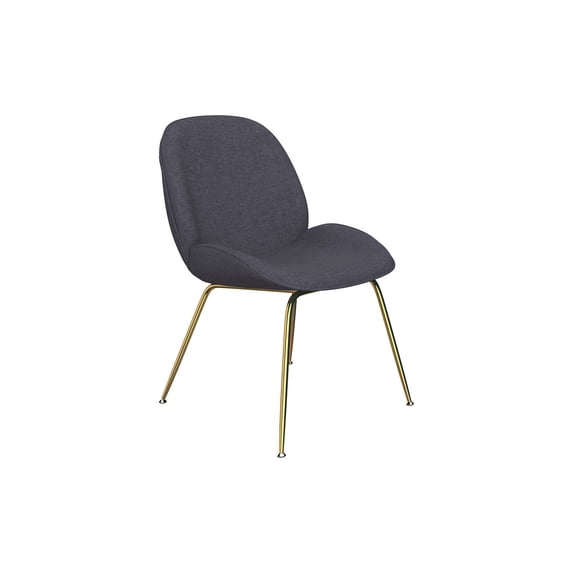 Inmod Mid-Century Modern Petrichor Dining Chair, Set of 2, Charcoal