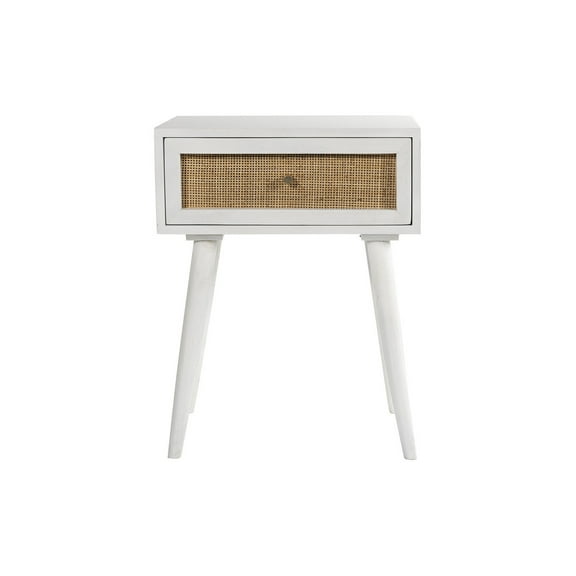 Inmod Mid-Century Modern Serafina 1-Drawer Nightstand, White