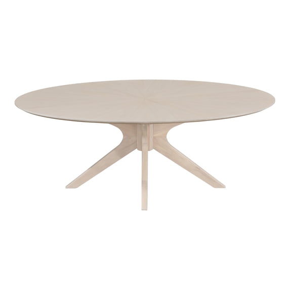 Inmod Mid-Century Modern Starburst Sunwash Oval Coffee Table