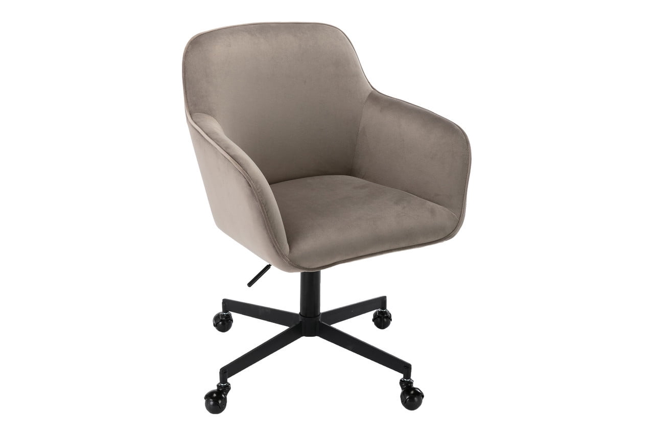 Inmod Mid-Century Modern Wyatt Velvet Office Chair, Platinum - Walmart.com