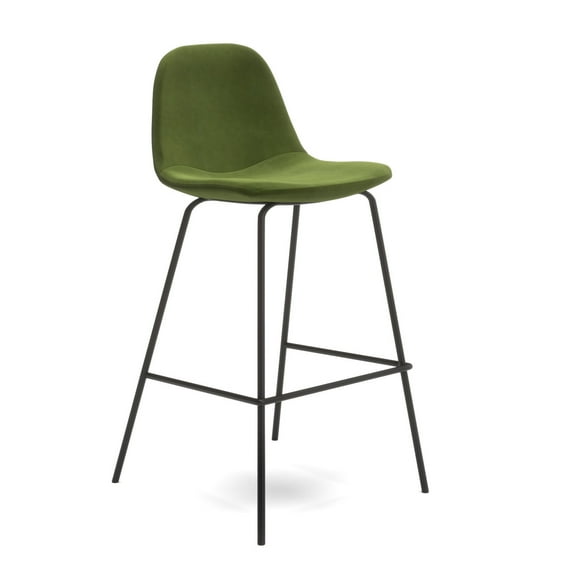 Inmod Sigfred Velvet Counter Stool (Set of 2)