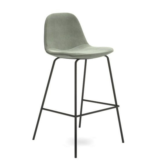 Inmod Sigfred Velvet Counter Stool (Set of 2)