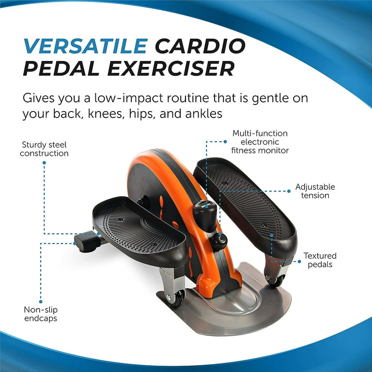 Inmotion E1000 Compact Strider Seated Elliptical with Smart Workout App Foot Pedal Exerciser for Home Workout Up to 250 lbs Weight Capacity