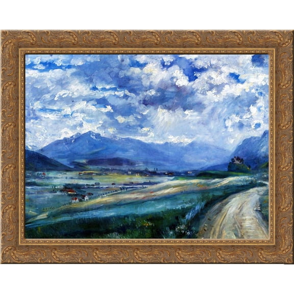 Inn Valley Landscape 24x20 Gold Ornate Wood Framed Canvas Art by Lovis Corinth
