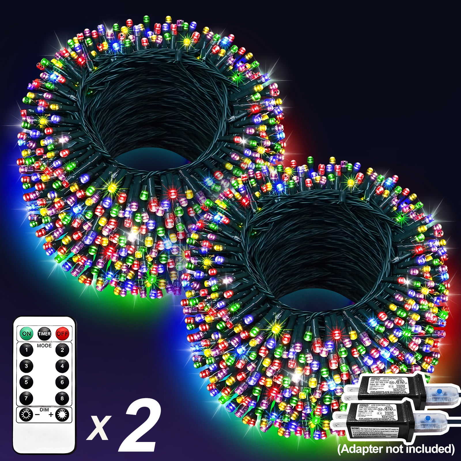 InnOrca 105ft 320LED Total Christmas String Lights USB Plug in