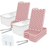 InnOrca 3Pack Mini Ice Cube Trays for Freezer (312 ice cube) Easy Release , Crushed Ice Tray for Cocktails Whiskey Bourbon Coffee Juice, Ice trays & Ice Bin & Ice Scoop, Pink, 2 PACK