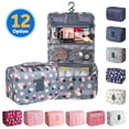 thumbnail image 1 of InnOrca Portable Travel Toiletry Bag Home Cosmetic Organizer Makeup Bag, Blue Flower, 1 of 7
