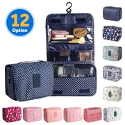 InnOrca Portable Travel Toiletry Bag Home Cosmetic Organizer Makeup Bag, Blue & Star