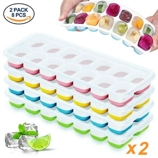 Ztomine Silicone Freezer Tray with Lid - Silicone Freezer Molds- Large Ice  Cube 7445038872879