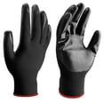 thumbnail image 1 of Innens 1-12Pairs Nitrile Coated Work Gloves Polyurethane Palm Coated Nylon Safety Shell, 1 of 8