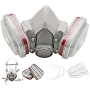 Innens 17 in 1 Half Face Gas Mask Facepiece Spray Painting Respirator Safety Suit 6200
