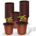 thumbnail image 1 of Innens 200 Pack Plastic Plant Nursery Pots Flower Planters with Labels for Seedlings, 4" x 3.34", 1 of 10