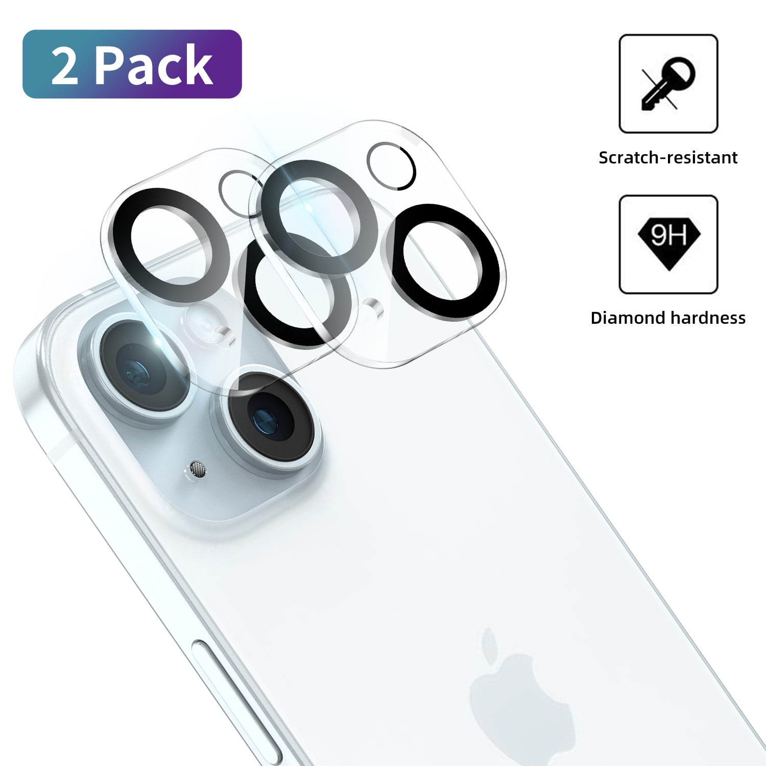 Innens 2Pcs Camera Lens Protector Tempered Glass for iPhone 15 6.1inch ...