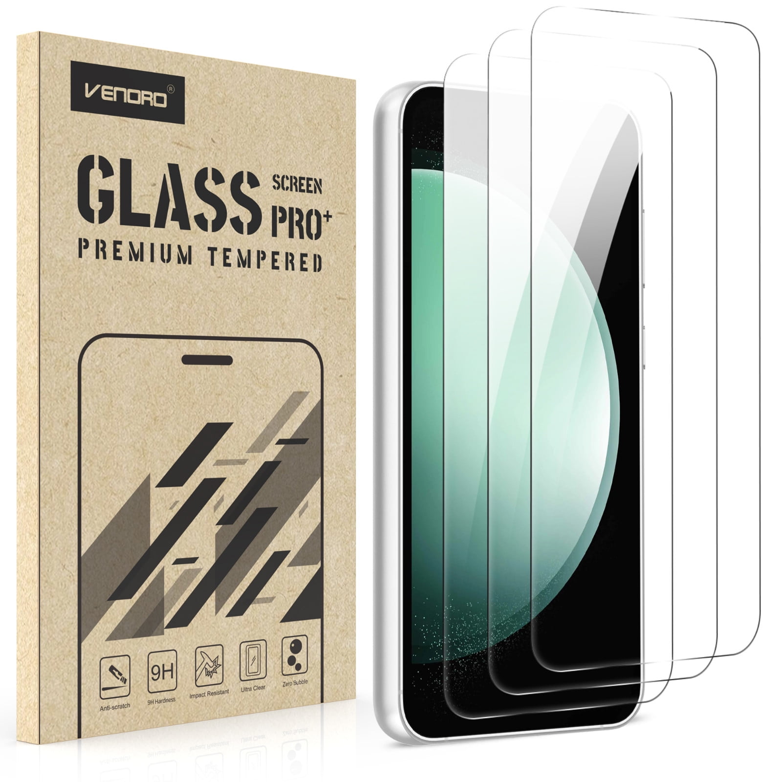 Innens 3Pcs Screen Protector for Samsung Galaxy S23 FE 5G Tempered Glass Film, Clear