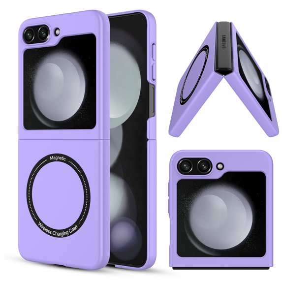 Innens Case for Samsung Galaxy Z Flip 5 5G Shockproof Magnetic Phone Cover, Purple