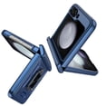thumbnail image 1 of Innens Case for Samsung Galaxy Z Flip 5 5G Shockproof Pone Cover with Slide Camera Lens Protector and Ring Stand, Blue, 1 of 17