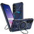 thumbnail image 1 of Innens Case with 2Pcs Screen Protector for Samsung Galaxy S24 Ultra/S24 Plus/S24 Magnetic Shockproof Stand Cover, Blue, 1 of 13