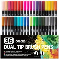 Innens Watercolor Brush Dual Tip Pens Brush Tip Water Soluble Marker Pen Set, 36 Colors