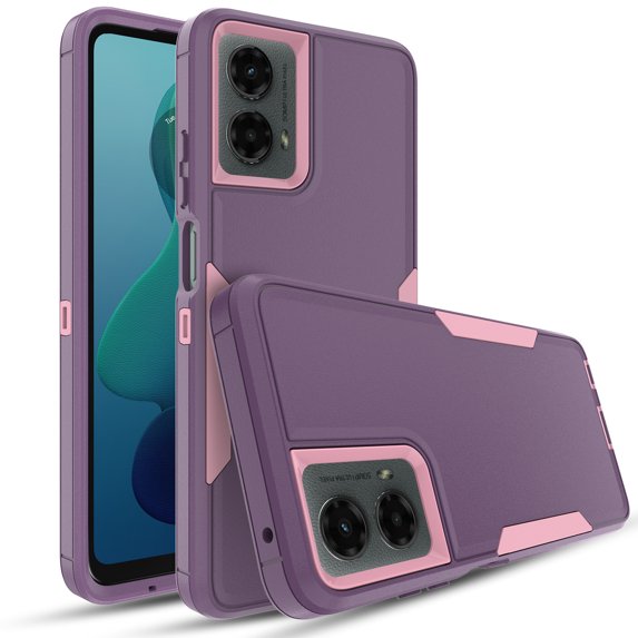 Innens for Moto G/G Play 5G 2024 6.5inch Shockproof Hybrid Armor Phone Case Cover, Pink