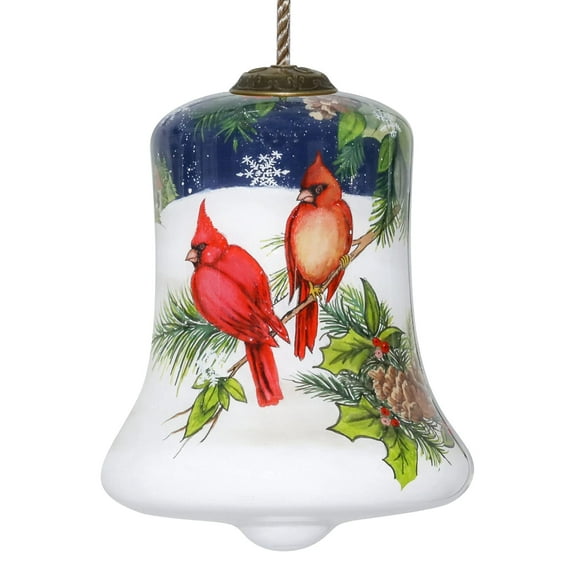 Inner Beauty 2011079 Cardinals Appear When Angels are Near Glass Ornament, 4-inch Height