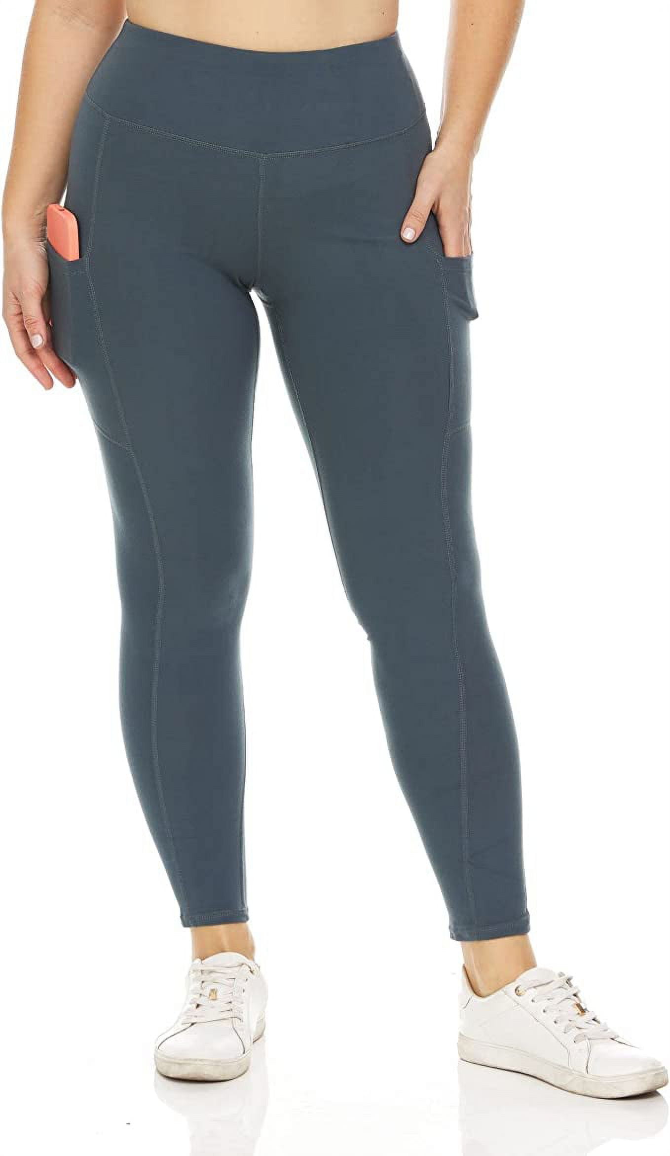 Inner Beauty Athletic Leggings for Women, Yoga Pants with Pockets, High  Waist, Slate Gray, Medium