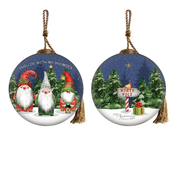 Inner Beauty Chillin with My Gnomies Hnaging Ornament, Christmas