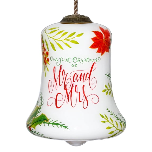 Inner Beauty Our First Christmas as Mr. and Mrs. Glass Ornament