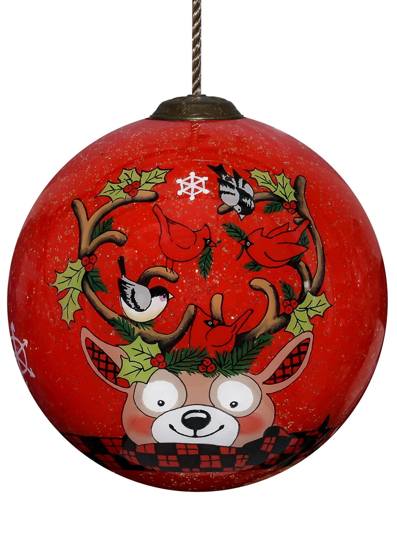 Inner Beauty 2011005 Woodland Plaid Pals Reindeer Ornament, 3-inch ...