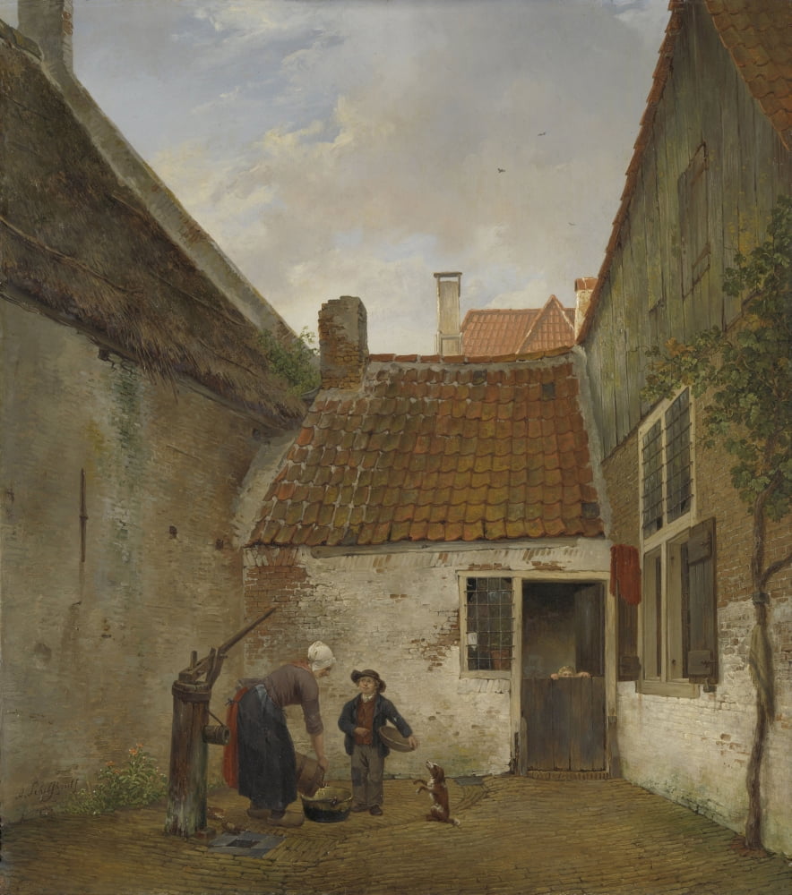 Inner Courtyard Canvas Art - (18 x 24)