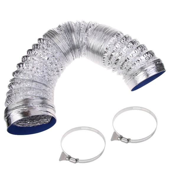Inner Diameter 100mm Aluminum Foil Hose Ducting Flexible 2/3/6 Meter Pipe Ventilation Double-layer with Steel Wire Hood