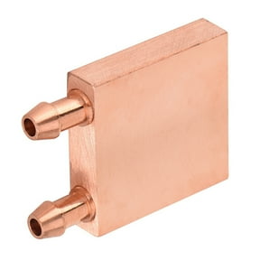Inner Diameter of 7-8mm Water Cooling Block, PC Double U Flow Channel Volume Heat Exchanger for CPU Graphics GPU Head