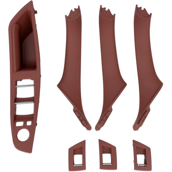 Inner Door Pull Handles Kit 7PCS Replacement for 2010-2016 BMW 5 Series 520 523 525 528 530 535 F10/F11 Driver Side Window Switch Armrest + Passenger Door Pull Handle + Window Switch Covers