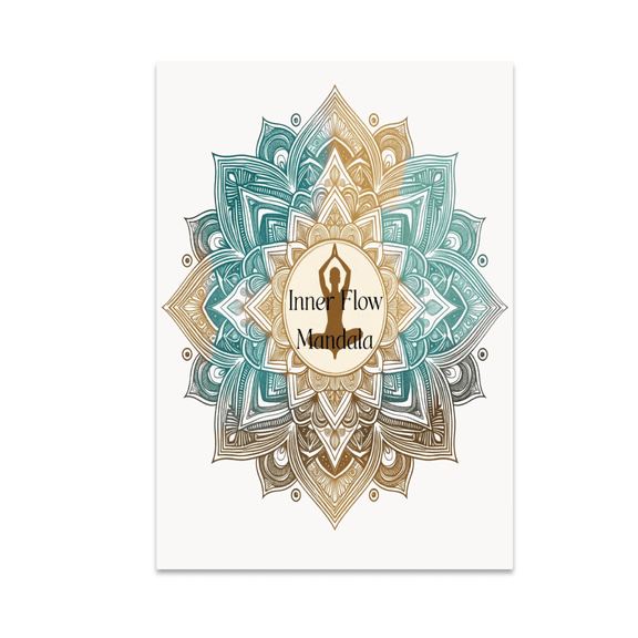 Inner Flow Mandala Art - Yoga Enthusiast - 13x19 Poster Print