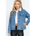 thumbnail image 1 of Inner Fur Oversized Denim Jacket, 1 of 5