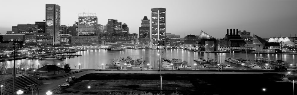 Inner Harbor Baltimore Maryland USA Canvas Art - Panoramic Images (12 x 36)