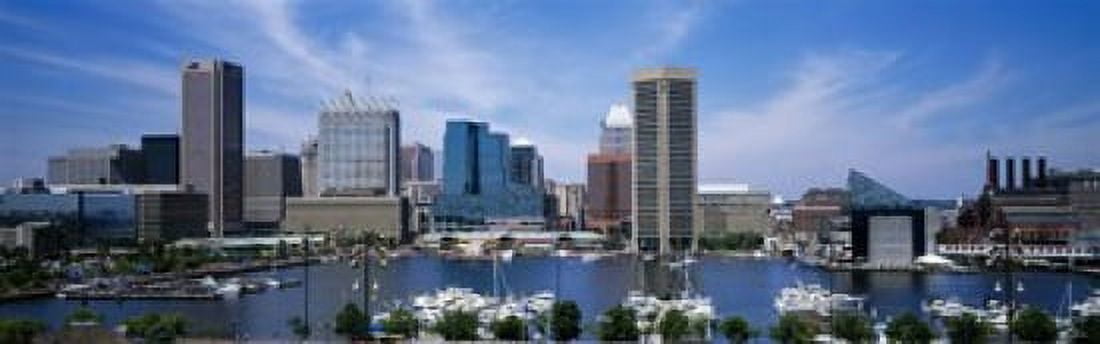 Inner Harbor Baltimore Maryland USA Canvas Art - Panoramic Images (18 x 6)