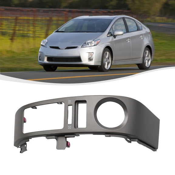 Inner Left Center Dashboard A/C Air Vent Trim Panel for TOYOTA Prius 2004-2009, Gray Plastic Replacement for Interior Switches and Controls