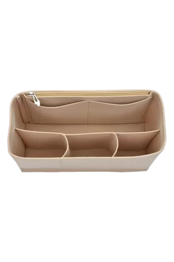 Inner Liner Makeup Storage and Organization Bag with Long and Short Handles Durable Protective Insert for Cosmetics and Accessories