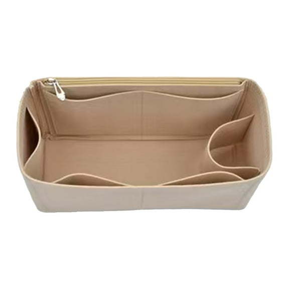 Inner Liner Makeup Storage and Organization Bag with Long and Short Handles Durable Protective Insert for Cosmetics and Accessories