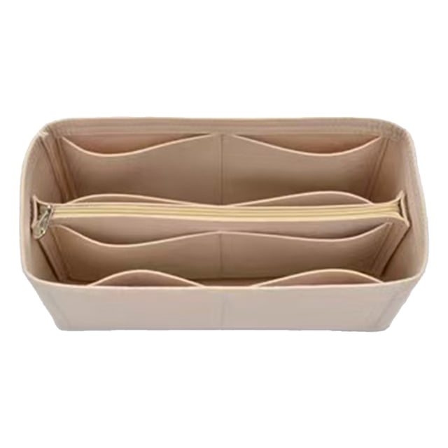 Inner Makeup Storage And Organizing Bag In Beige Color (With A Zipper ...
