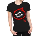 thumbnail image 1 of Inner Mischief Devil Inside Playful Attitude Bold Graphic Style Unisex T-Shirt up to size 5XL, 1 of 2